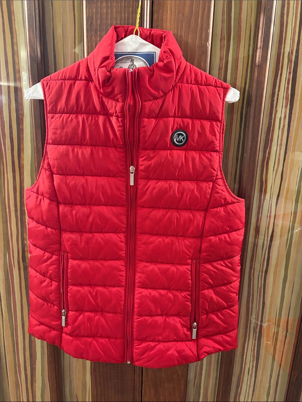 Michael Kors Red Quilted Puffer Vest